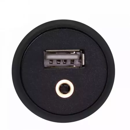 Prodlužovací kabel AUX/USB 1m s osazením do otvoru, MY1121