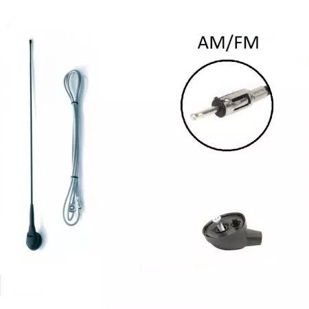 Anténa střešní AM/FM univerzální, přední, 41cm, DIN, CAL-7657008