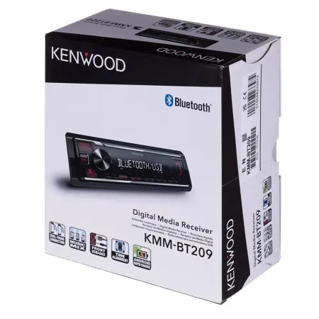 Autorádio KENWOOD 1DIN, USB, BT, 4 x 50W, KMM-BT209 