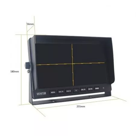 Barevný monitor k couvací, parkovací kameře, 10", 4pin, 1024x600, TFT10HD4