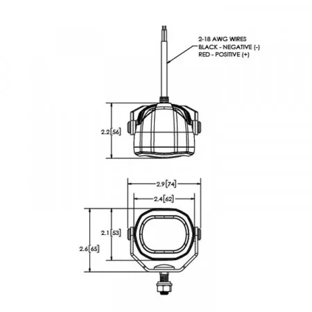 Bezpečnostní LED světlo pro vysokozdvižné vozíky, 12V - 80V, červené, EW2015R