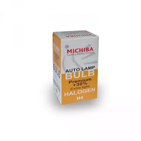 Halogenová žárovka H4 12V 60/55W se zvýšenou svítivostí o 30%, Michiba