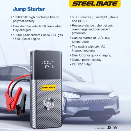 Jumpstarter sada pro nouzové startování 16000mAh, JS16