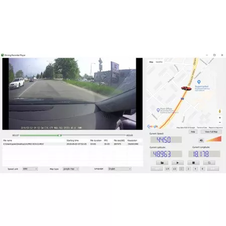 Kamera do auta Full HD s Wi-Fi, GPS a magnetický otočný držák, A1PRO