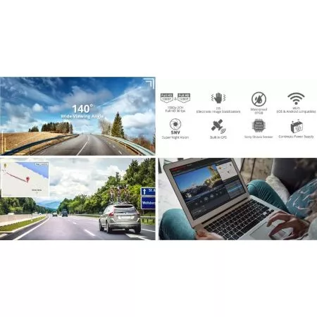 Kamera na motocykl nebo čtyřkolku, 2 kanálová Full HD, Thinkware M1 2CH