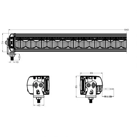 LED rampa 12V - 24V, 16.800lm, DRL, dálkové světlo, směrovky, LB 21X-210