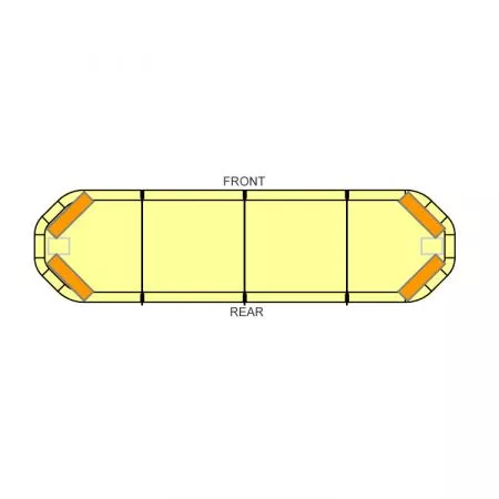 LED rampa s homologací LEGION FIT, 125cm, 12V - 24V, oranžová s oranžovým krytem, L06F-4940-AA