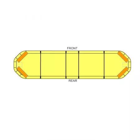 LED rampa s homologací LEGION FIT, 139cm, 12V - 24V, oranžová s oranžovým krytem, L06F-5440-AA