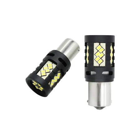 LED žárovka BA15s 12V 21W bílá, canbus, 700lm, 6000K, 2ks, HP LED BA15s