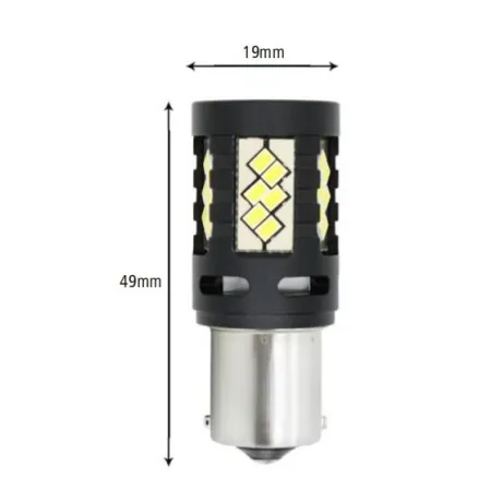 LED žárovka BA15s 12V 21W bílá, canbus, 700lm, 6000K, 2ks, HP LED BA15s