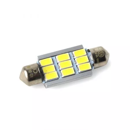 LED žárovka CAN BUS SUFIT 39mm, 12V, 9 LED, bílá, LED 39SUFIT 9-380