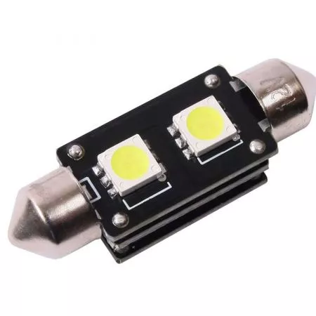 LED žárovka CAN BUS SUFIT 42mm, 12V, 2 LED, bílá, Michiba, HL 364