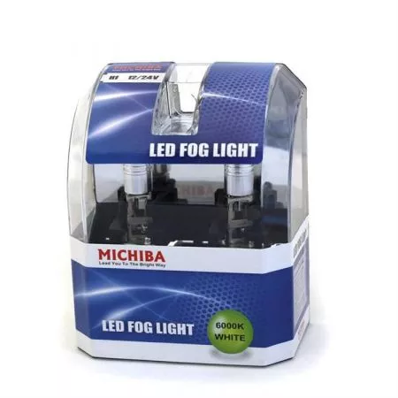 LED žárovka H1 12V - 24V, 8 + 2 LED, bílá, Michiba