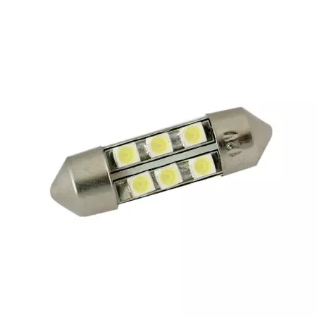 LED žárovka SUFIT 31mm, 12V, 6 LED, bílá, Michiba, HL 333