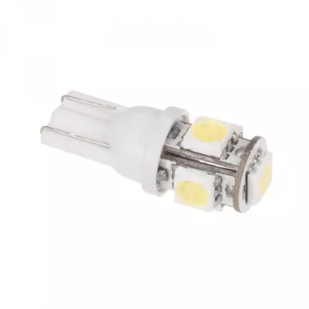 LED žárovka T10, 12V, 5 LED, bílá, Michiba, HL 315