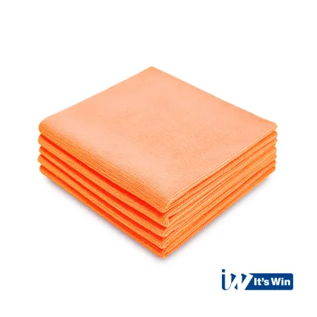 Leštící utěrka, 430gsm, 40cm x 40cm, oranžová, sada 5ks, It's Win WINC-206-2