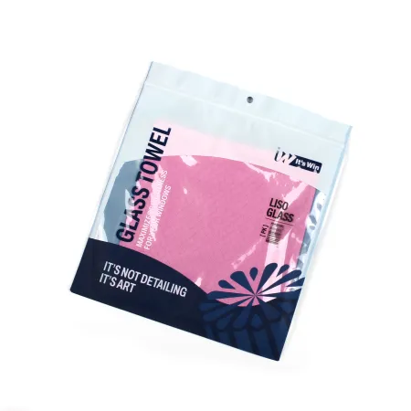 Mikrovláknová utěrka na okna, 290gsm, 40 x 40cm, růžová, It's Win WINC-243-4