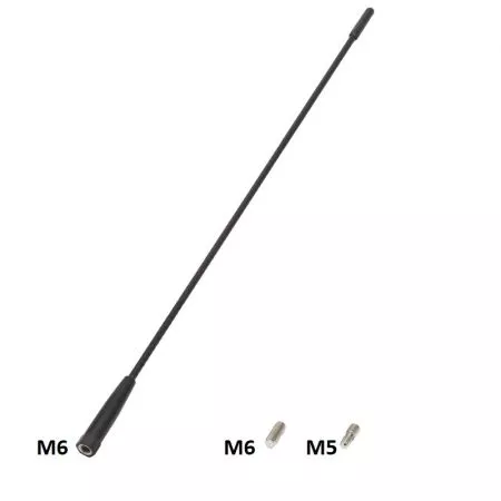 Náhradní anténní prut pro AM/FM/DAB, přední, 5/6 mm, 40 cm, CAL-7551045