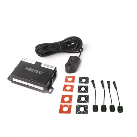 Parkovací senzory zadní nebo přední akustické, černé matné 16mm, KEETEC BS 420 IB
