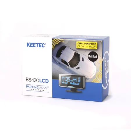 Parkovací senzory zadní nebo přední s LCD displejem, bílé 23mm, KEETEC BS 420 LCD W