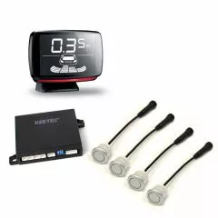 Parkovací senzory zadní s LCD displejem, stříbrná, 23mm, KEETEC BS 410 LCD S