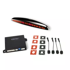 Parkovací senzory zadní s LED displejem, černá matná, 16mm, KEETEC BS 410 LED IB