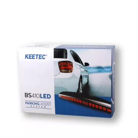 Parkovací senzory zadní s LED displejem, černá matná, 23mm, KEETEC BS 410 LED