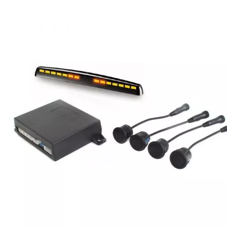 Parkovací senzory zadní s LED displejem M5, 23mm, STEELMATE PTS410M5, černé matné