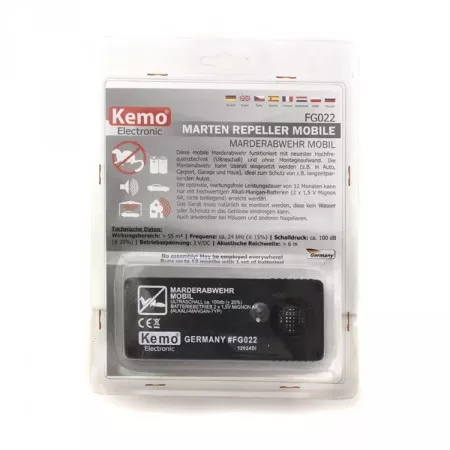 Plašič kun a odpuzovač hlodavců na baterie, ultrazvukový, KEMO FG022