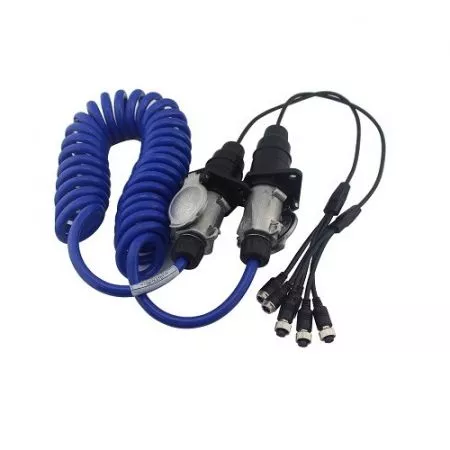 Propojovací kabel flexibilní pro tahač a návěs na 3 kamery, M12 FLEXI
