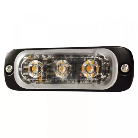 Výstražné LED světlo exteriérové 3 LED, 12V - 24V, oranžové, ST3-A