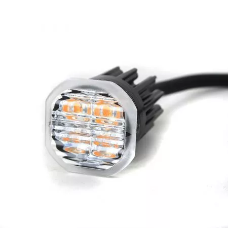 Výstražné LED světlo exteriérové zápustné, 12V - 24V, oranžové, L94-A