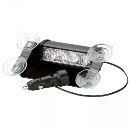 Výstražné LED světlo interiérové 4 LED, 12V - 24V, oranžové, 3611A