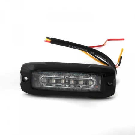 Výstražné LED světlo s homologací exteriérové 6 LED, 12V - 24V, oranžové, XT6-A