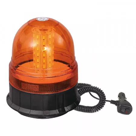Výstražný LED maják magnetický, 12V - 24V, 60LED, oranžový, LBB203L-A