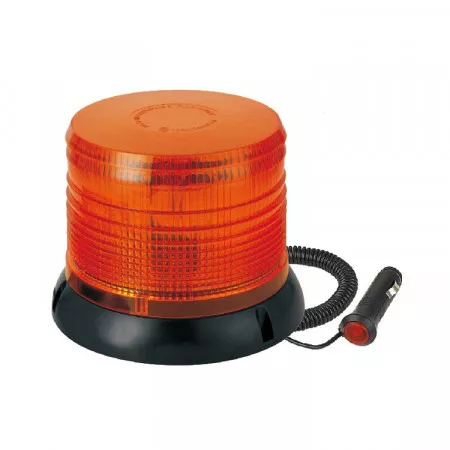 Výstražný LED maják magnetický, 12V - 24V, 60LED, oranžový, LBB205L-A