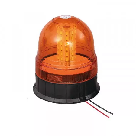 Výstražný LED maják pro pevnou montáž, 12V - 24V, 60LED, oranžový, LBB202L-A