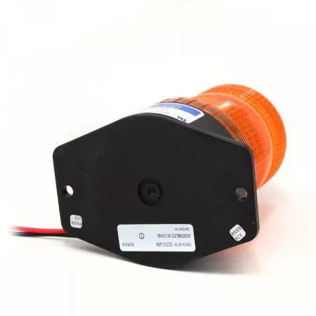 Výstražný LED maják pro pevnou montáž, 12V - 80V, 1LED, oranžový, 6262-A