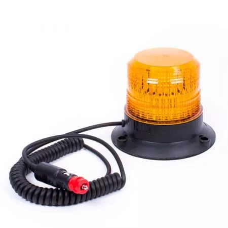 Výstražný LED maják s homologací magnetický, 12V - 24V, 12LED, oranžový, DB5004A