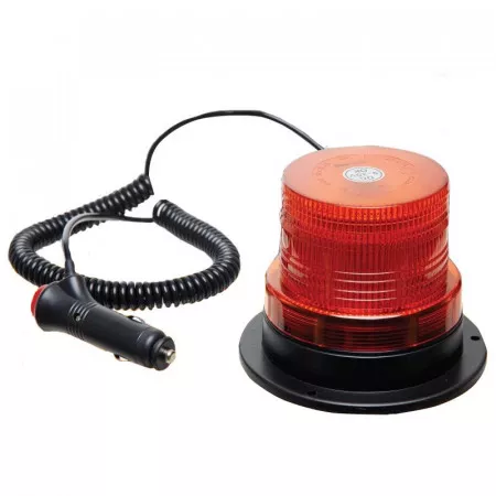 Výstražný LED maják s homologací magnetický, 12V - 24V, 40LED, oranžový, EB8003
