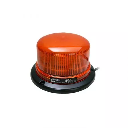 Výstražný LED maják s homologací pro pevnou montáž, 12V - 24V, 10LED, oranžový, B16ROT-3B-A