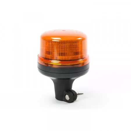 Výstražný LED maják s homologací s úchytem na tyč, 12V - 24V, 8LED, oranžový, B16-DP-A
