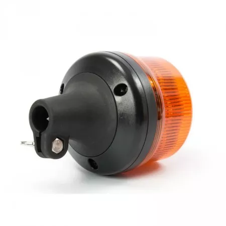 Výstražný LED maják s homologací s úchytem na tyč, 12V - 24V, 8LED, oranžový, B16-DP-A
